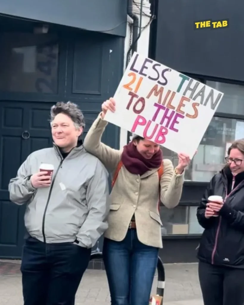 Person holding a fun marathon side