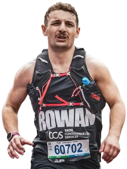 row running the London marathon hero image