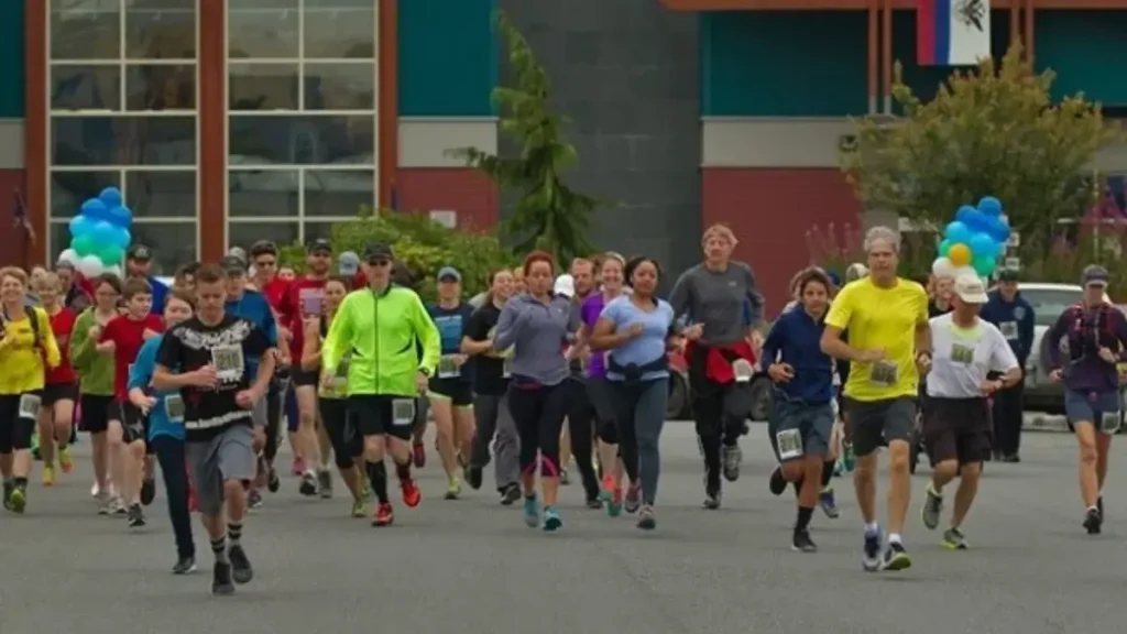 Runners take on the scenic course at the Bearfest Marathon in Wrangell.