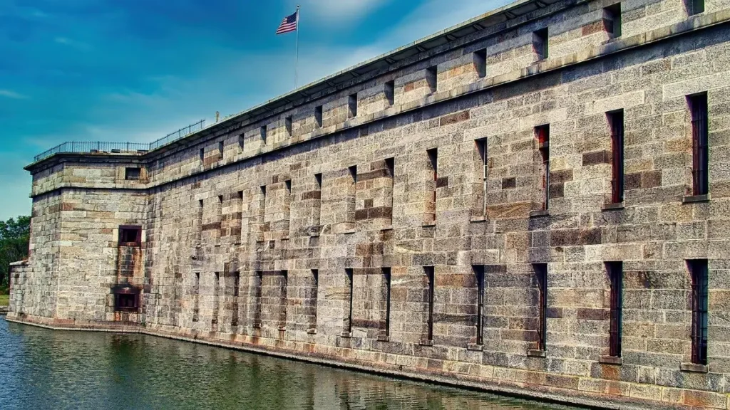 Fort Delaware stands imposingly against the surrounding water in Delaware City.