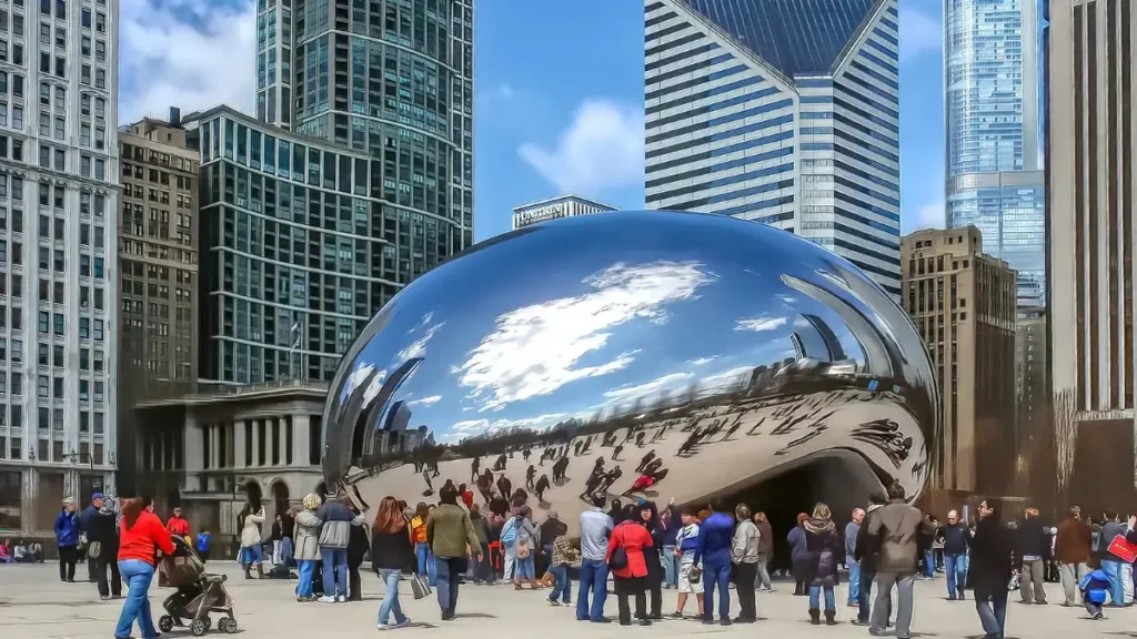 The Bean in Chicago, home to some of the best marathons in Illinois.