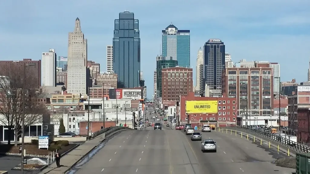 Downtown Kansas City ready for the marathon.