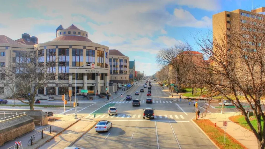 One of the streets in Madison you'll need to complete for the marathon.