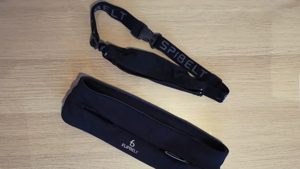 spibelt vs flipbelt lying side by side